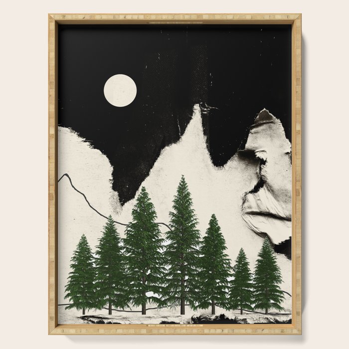 minimal collage/ Forest Serving Tray Gallery Image 1