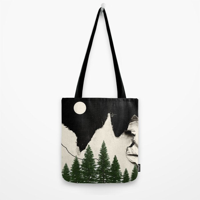 minimal collage/ Forest Tote Bag Gallery Image 2