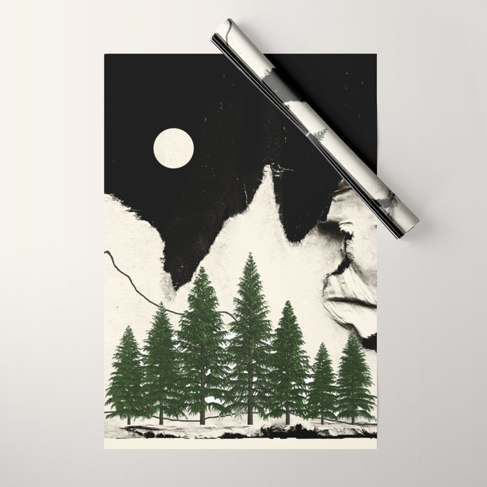 minimal collage/ Forest Wrapping Paper Gallery Image 1