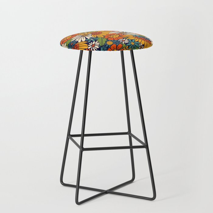 70s Retro Floral - Bold Stool Gallery Image 1