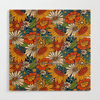 70s Retro Floral - Bold Wood Wall Art Gallery Image 1