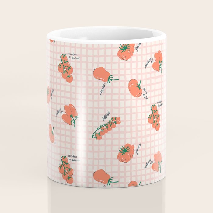 Italian Tomatoes on Gingham Coffee Mug Gallery Image 4