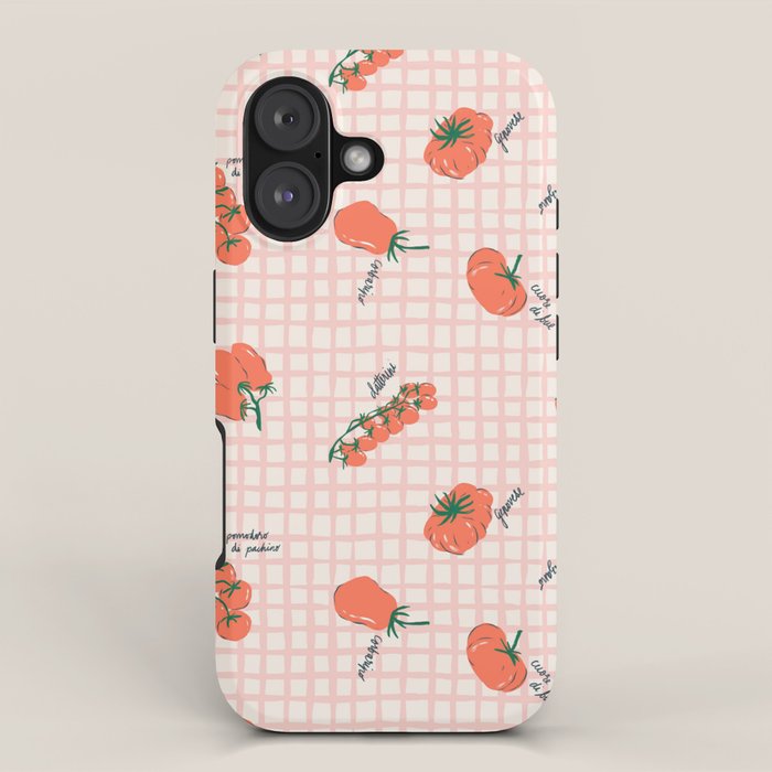 Italian Tomatoes on Gingham iPhone Case Gallery Image 1