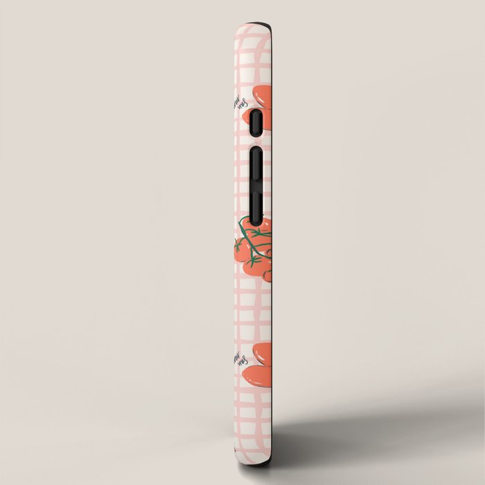Italian Tomatoes on Gingham iPhone Case Gallery Image 2