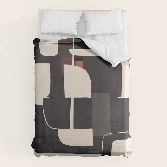 Modern Abstract Shapes 103 Duvet Cover Gallery Image 6