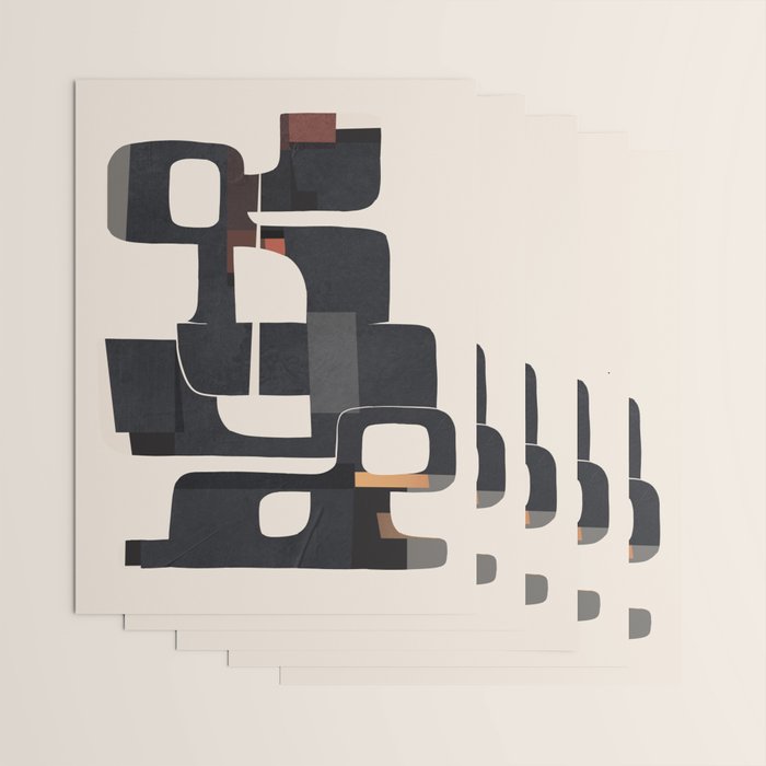 Modern Abstract Shapes 103 Wrapping Paper Gallery Image 3