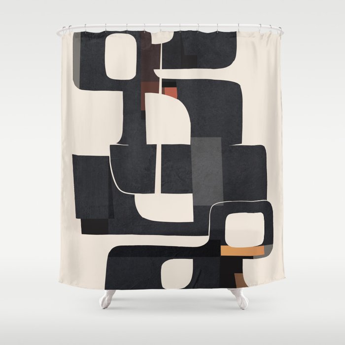 Modern Abstract Shapes 103 Shower Curtain Gallery Image 1