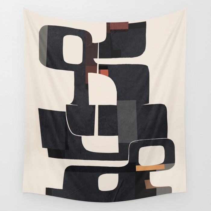 Modern Abstract Shapes 103 Wall Tapestry Gallery Image 1