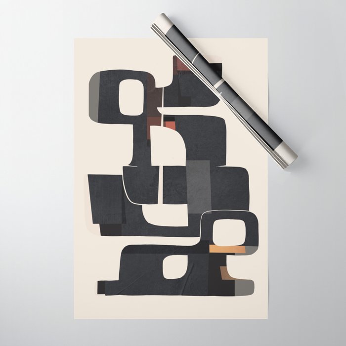 Modern Abstract Shapes 103 Wrapping Paper Gallery Image 1