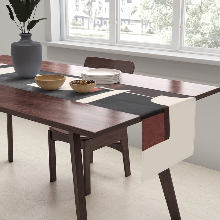 Modern Abstract Shapes 103 Table Runner Gallery Image 2