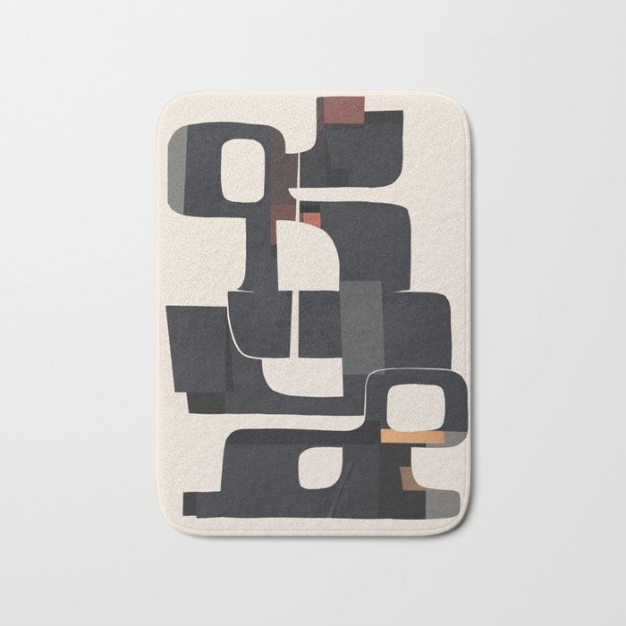 Modern Abstract Shapes 103 Bath Mat Gallery Image 1