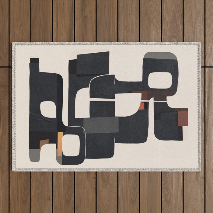 Modern Abstract Shapes 103 Outdoor Rug Gallery Image 1