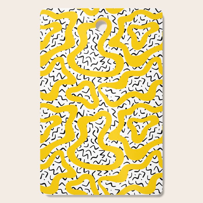 Wavy retro psychedelic pattern Cutting Board Gallery Image 1