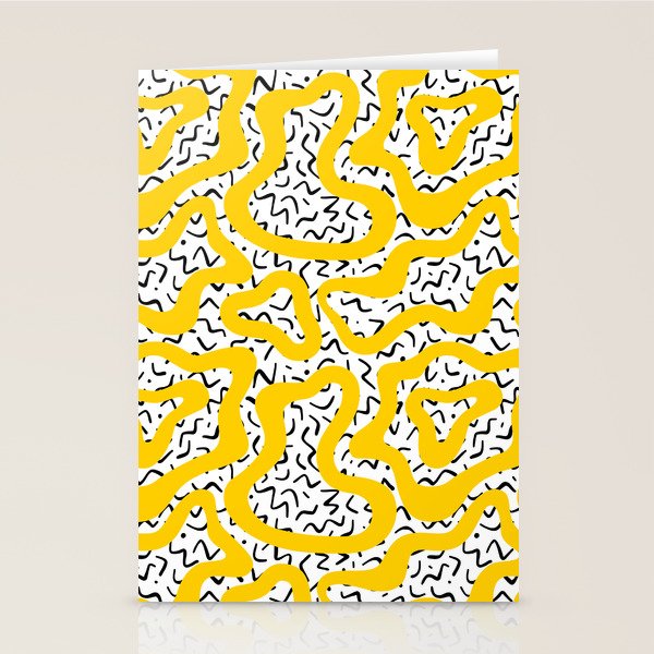 Wavy retro psychedelic pattern Stationery Card Gallery Image 1
