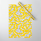 Wavy retro psychedelic pattern Wrapping Paper Gallery Image 1