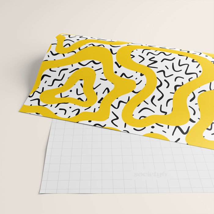 Wavy retro psychedelic pattern Wrapping Paper Gallery Image 2