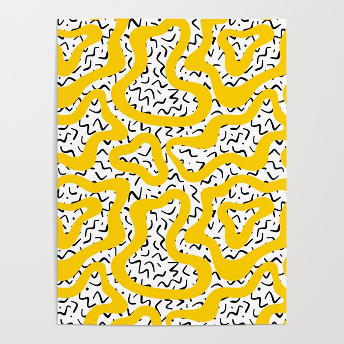 Wavy retro psychedelic pattern Poster Gallery Image 4