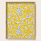 Wavy retro psychedelic pattern Serving Tray Gallery Image 1