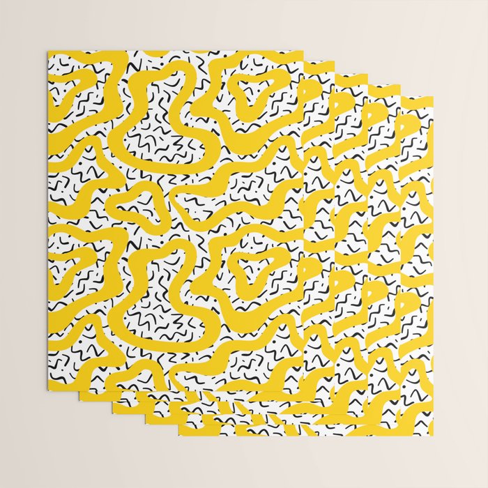 Wavy retro psychedelic pattern Wrapping Paper Gallery Image 3
