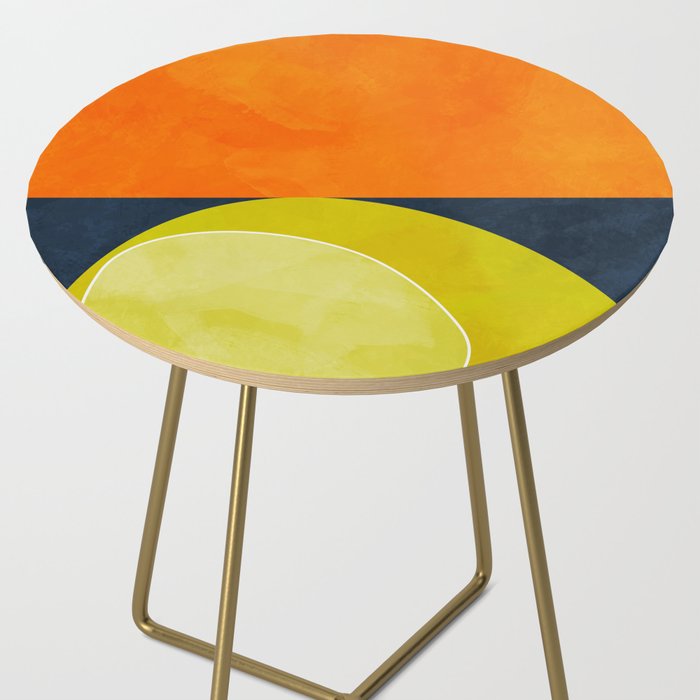 sun & moon abstract geometric shapes Side Table Gallery Image 2
