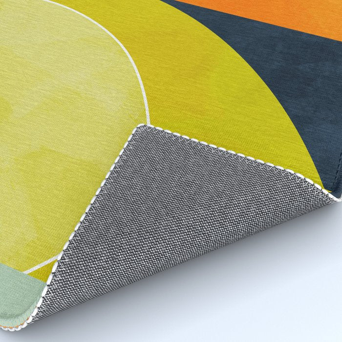 sun & moon abstract geometric shapes Rug Gallery Image 4