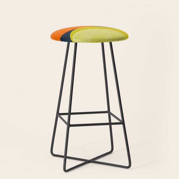 sun & moon abstract geometric shapes Stool Gallery Image 1