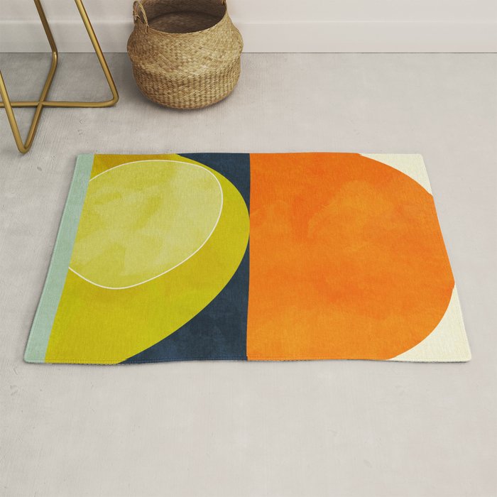 sun & moon abstract geometric shapes Rug Gallery Image 1
