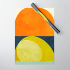sun & moon abstract geometric shapes Wrapping Paper Gallery Image 1