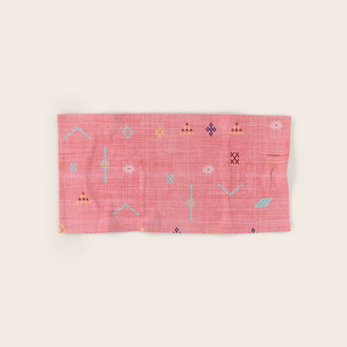 Cactus Silk Pattern in Pink Bath Towel Gallery Image 1