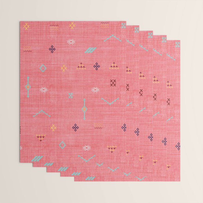 Cactus Silk Pattern in Pink Wrapping Paper Gallery Image 3