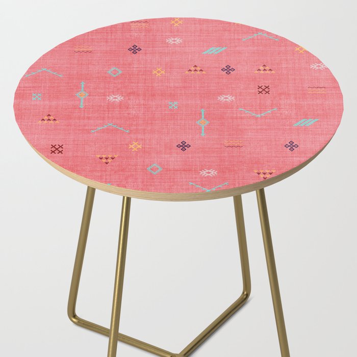 Cactus Silk Pattern in Pink Side Table Gallery Image 2