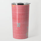 Cactus Silk Pattern in Pink Travel Mug Gallery Image 1