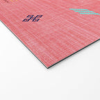Cactus Silk Pattern in Pink Welcome Mat Gallery Image 2