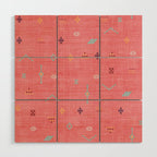 Cactus Silk Pattern in Pink Wood Wall Art Gallery Image 1