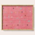 Cactus Silk Pattern in Pink Serving Tray Gallery Image 1