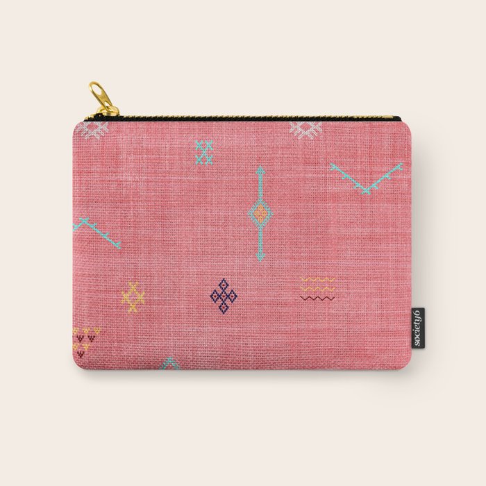 Cactus Silk Pattern in Pink Carry All Pouch Gallery Image 1