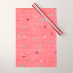 Cactus Silk Pattern in Pink Wrapping Paper Gallery Image 1