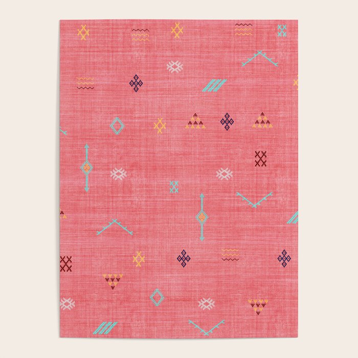 Cactus Silk Pattern in Pink Poster Gallery Image 1