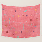 Cactus Silk Pattern in Pink Wall Tapestry Gallery Image 4