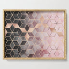 Pink And Grey Gradient Cubes Serving Tray Gallery Image 1