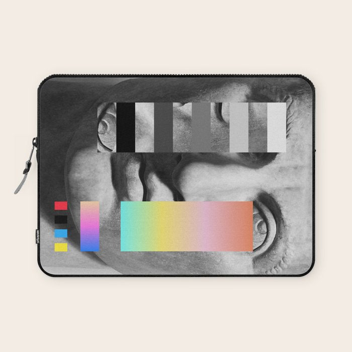 Sculpture of a Man With Shifting Patterns 1 Laptop Sleeve Gallery Image 1