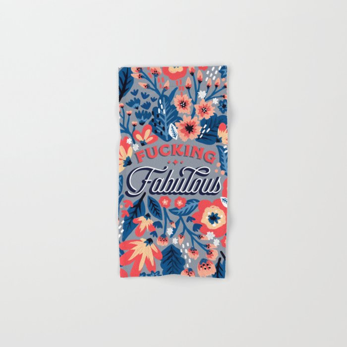 F*cking Fabulous - Denim & Coral Palette Towels Gallery Image 1