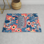 F*cking Fabulous - Denim & Coral Palette Rug Gallery Image 1