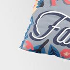F*cking Fabulous - Denim & Coral Palette Pillow Sham Gallery Image 4