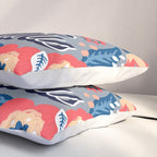 F*cking Fabulous - Denim & Coral Palette Pillow Sham Gallery Image 3