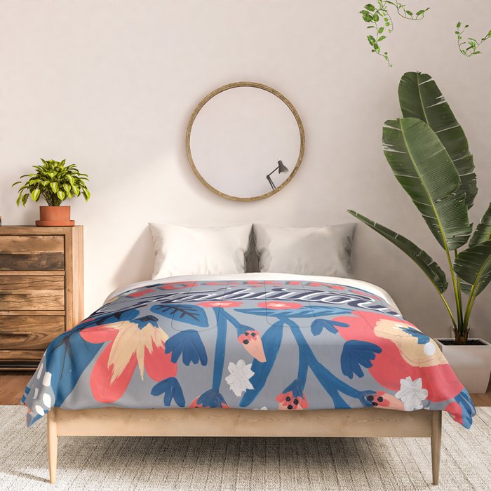F*cking Fabulous - Denim & Coral Palette Comforter Gallery Image 3