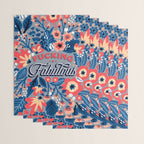 F*cking Fabulous - Denim & Coral Palette Wrapping Paper Gallery Image 3