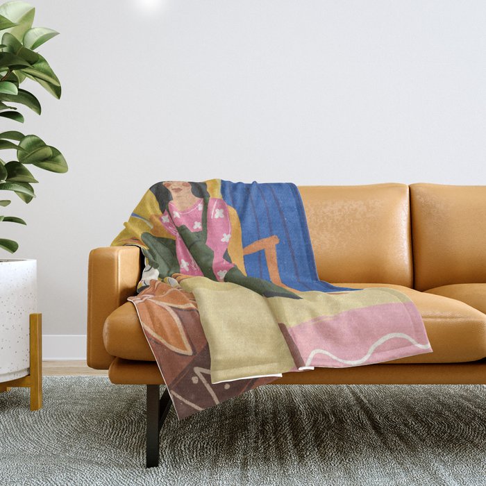 70s babe Throw Blanket Gallery Image 1