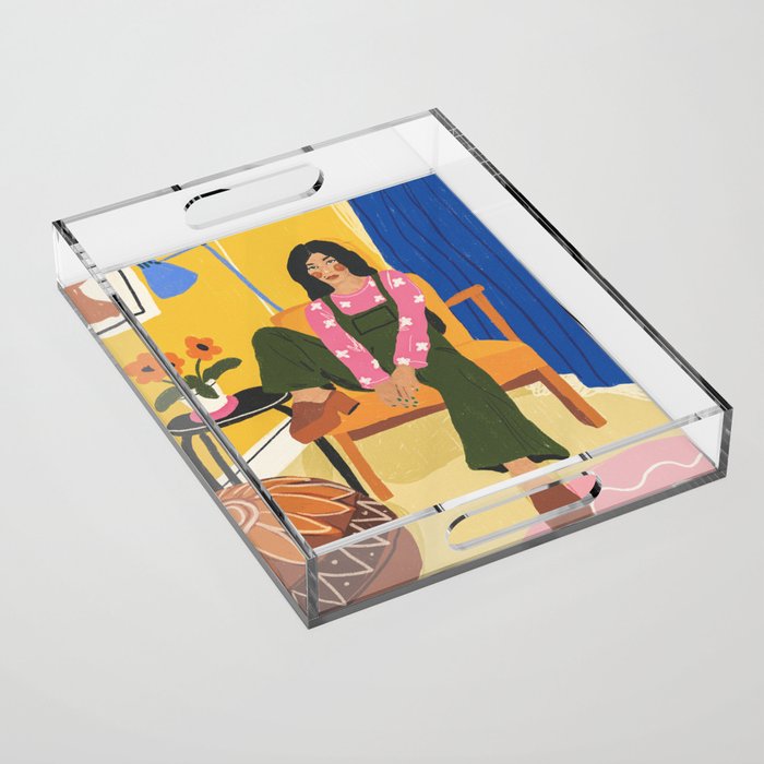 70s babe Acrylic Tray Gallery Image 1