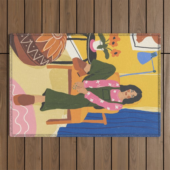 70s babe Outdoor Rug Gallery Image 1